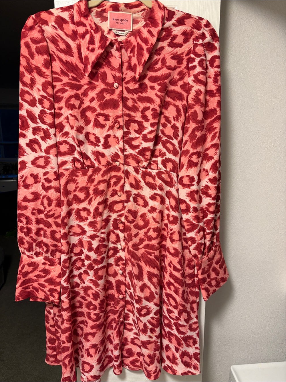 NWOT kate spade Pink Leopard-Print Dress